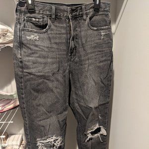American Eagle light Gray Black jeans